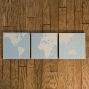 Canvas Art, World Map Print